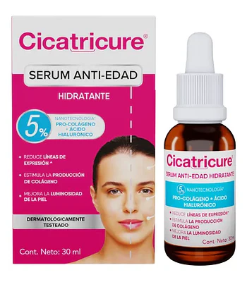 CICATRICURE SERUM ANTI EDAD HIDRATANTE  5% PRO COLAGENO + ACIDOHIALURONICO