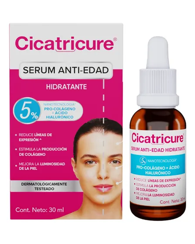 CICATRICURE SERUM ANTI EDAD HIDRATANTE  5% PRO COLAGENO + ACIDOHIALURONICO