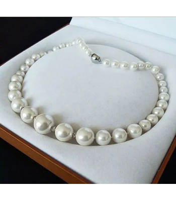 COLLAR DE PERLAS DE MALLORCA   45  CM LARGO   6-14 MM LAS  PERLAS 