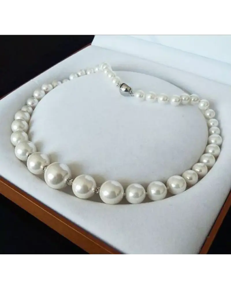 COLLAR DE PERLAS DE MALLORCA   45  CM LARGO   6-14 MM LAS  PERLAS 