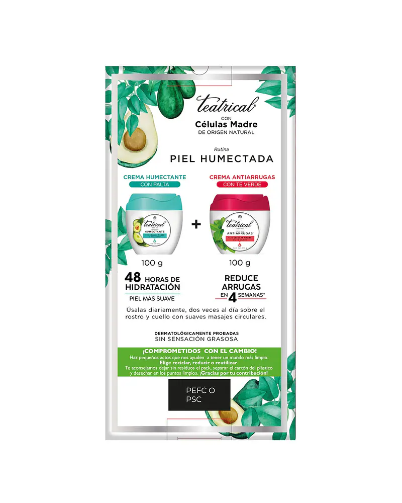 PACK DE CREMAS HUMECTANTES TEATRICAL  CON CELULAS MADRE