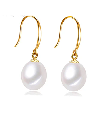AROS COLGANTE DE ORO 18 K CON PERLAS CULTIVADAS   DE 8 MM 