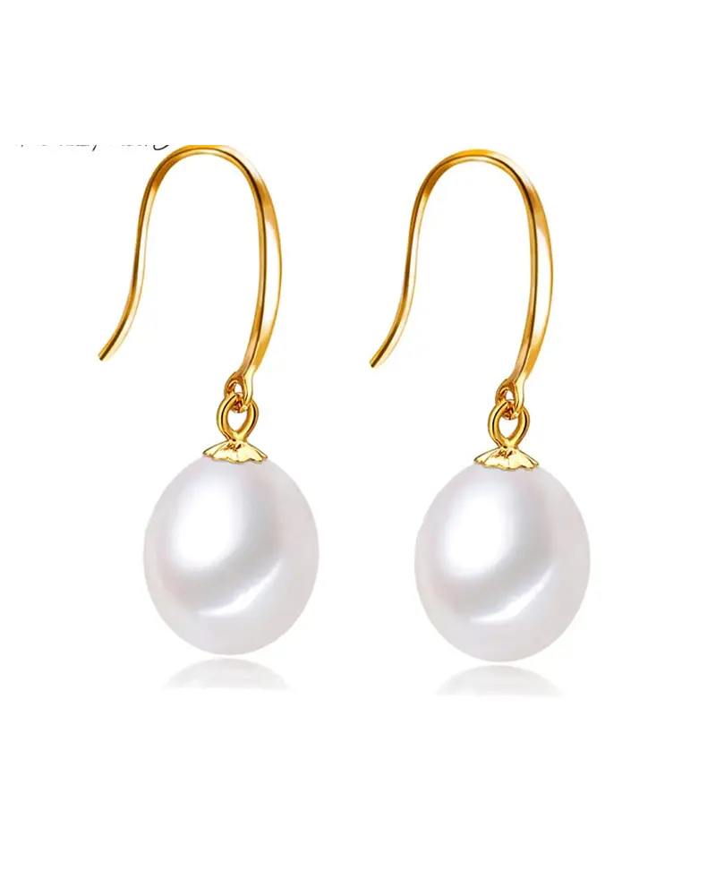 AROS COLGANTE DE ORO 18 K CON PERLAS CULTIVADAS   DE 8 MM 