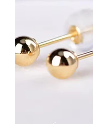 AROS  DE ORO 18 K  BOLITAS DE 5 MM  