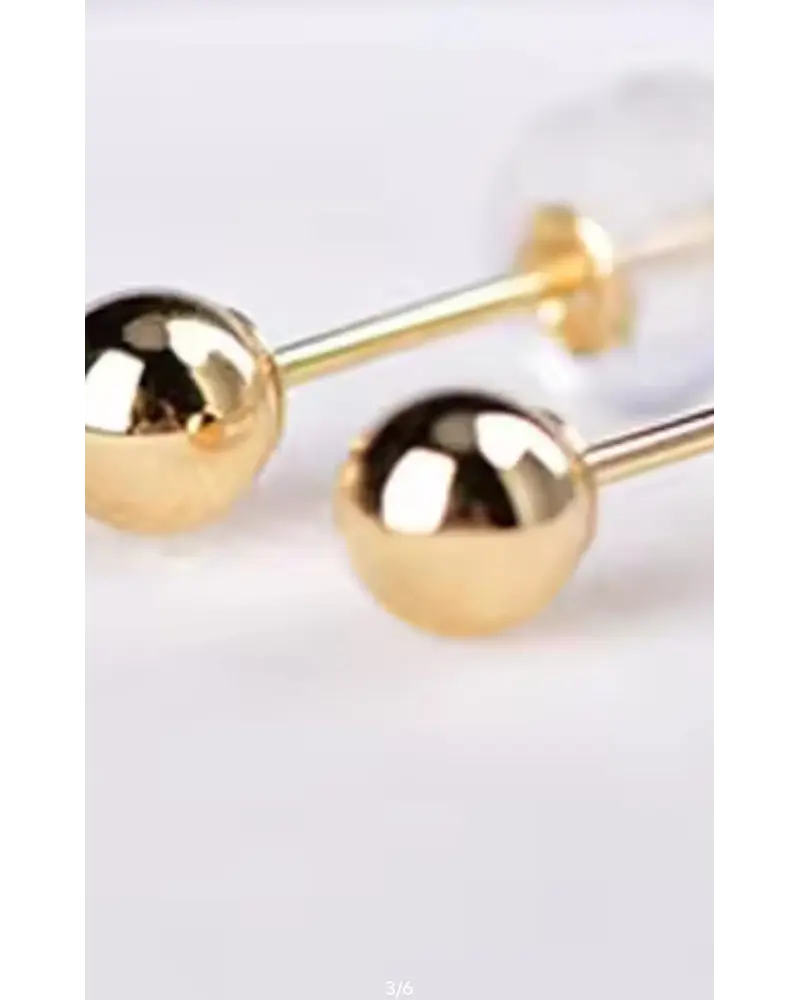 AROS  DE ORO 18 K  BOLITAS DE 5 MM  