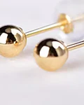 AROS  DE ORO 18 K  BOLITAS DE 5 MM  