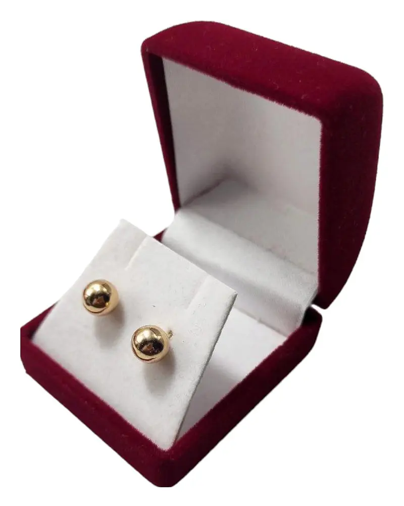 AROS  DE ORO 18 K  BOLITAS DE 5 MM  