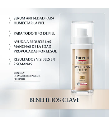 EUCERIN ANTI EDAD  HYALURON FILLER + ELASTICITY   3  D   30 ML 