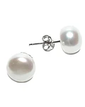 AROS  DE PERLAS NATURALES DE LOS MARES DEL SUR  10 MM ENGARZADO EN PLATA 