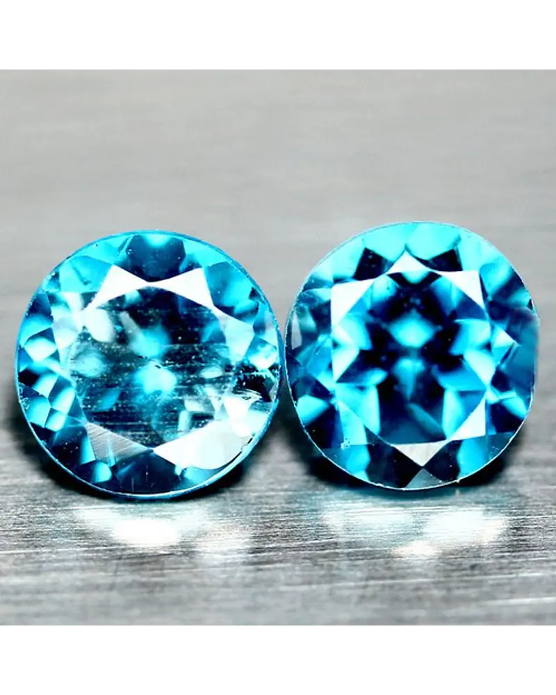 PAR DE TOPACION NATURALES LONDON BLUE   2.6 CT 