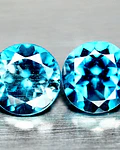 PAR DE TOPACION NATURALES LONDON BLUE   2.6 CT 