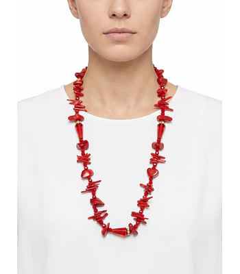 COLLAR DE  CORAL   ROJO  GENUINO   