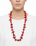 COLLAR DE  CORAL   ROJO  GENUINO   