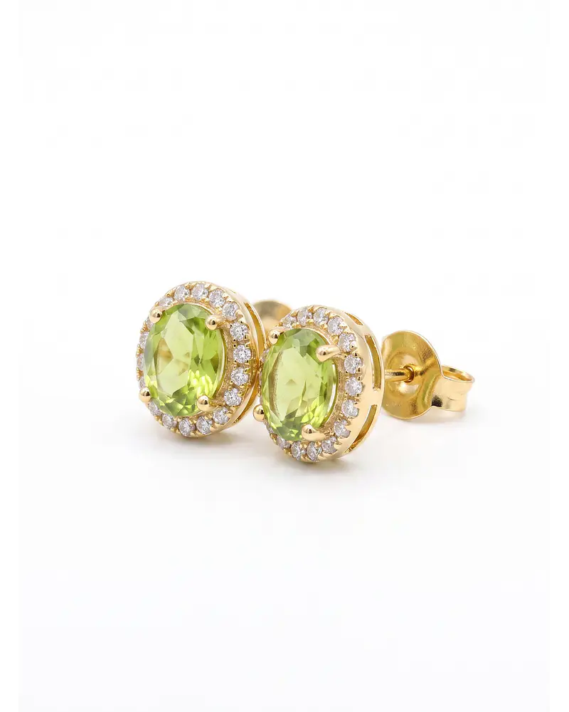AROS DE PLATA CON PIEDRA NATURAL PERIDOTO   