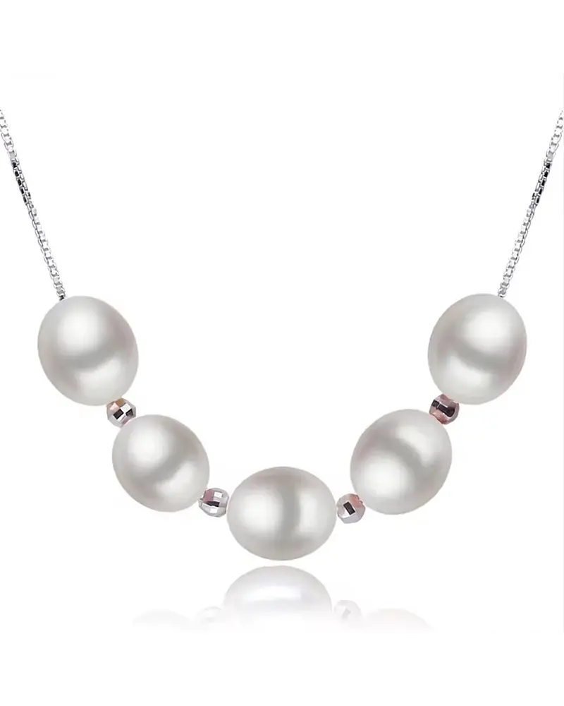 COLLAR DE PLATA CON PERLAS CULTIVADAS   