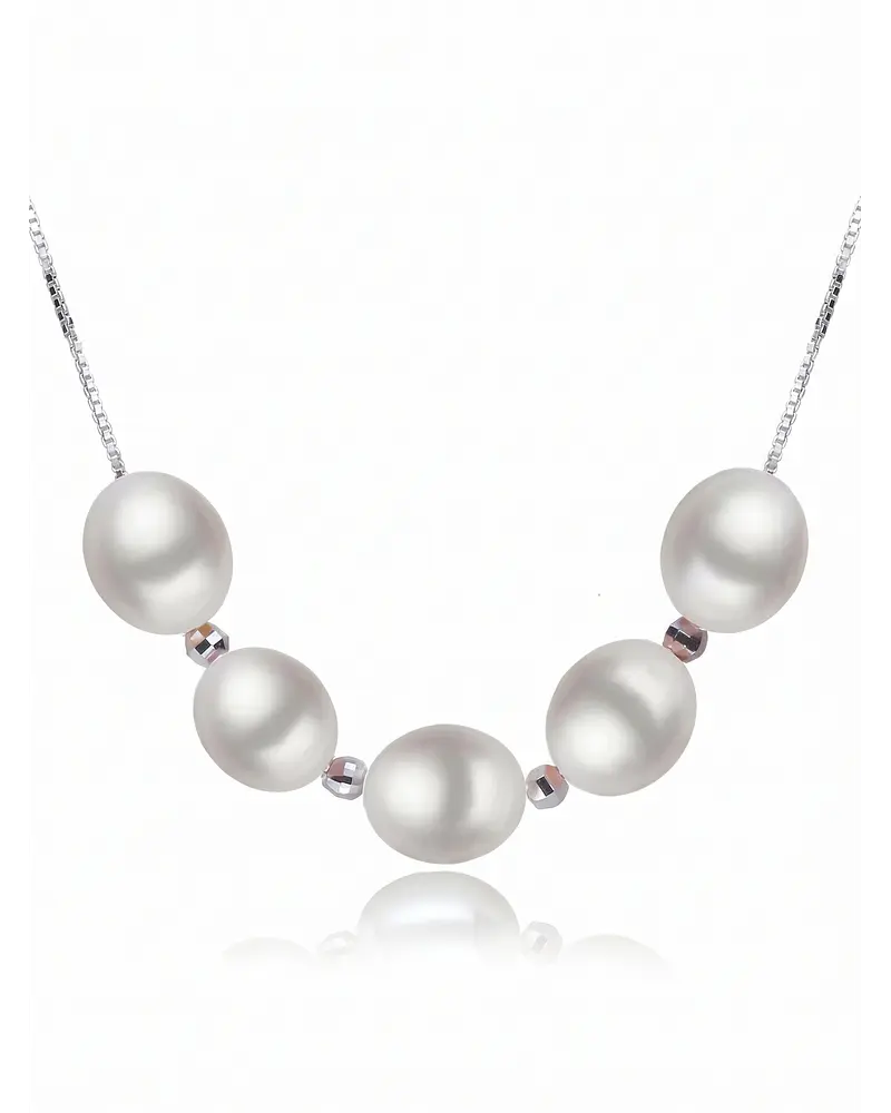 COLLAR DE PLATA CON PERLAS CULTIVADAS   