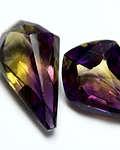 PAR DE PIEDRAS  AMETRINO  NATURALES 100%  