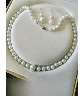 CONJUNTO DE COLLAR Y AROS DE PERLAS DE MALLORCA   