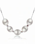 COLLAR DE PLATA CON PERLAS CULTIVADAS  45 CM 
