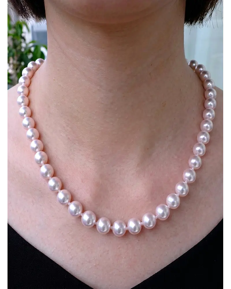 COLLAR DE PERLAS CULTIVADAS DE LOS MARES DEL SUR 9 MM  45 CM LARGO 