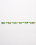 PULSERA DE JADE ENGARZADO EN  ORO  RELLENO  GF  