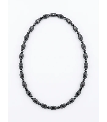 COLLAR  DE SHUNGITA Y HEMATITA   45 CM  