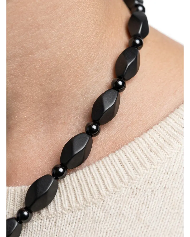 COLLAR  DE SHUNGITA Y HEMATITA   45 CM  