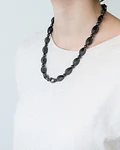 COLLAR  DE SHUNGITA Y HEMATITA   45 CM  