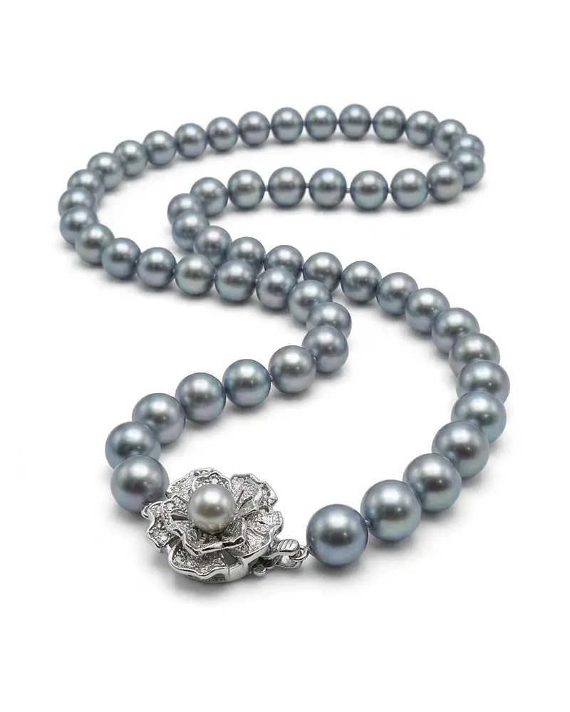 COLLAR DE PERLAS AKOYA GRIS  8. -8,5  MM 