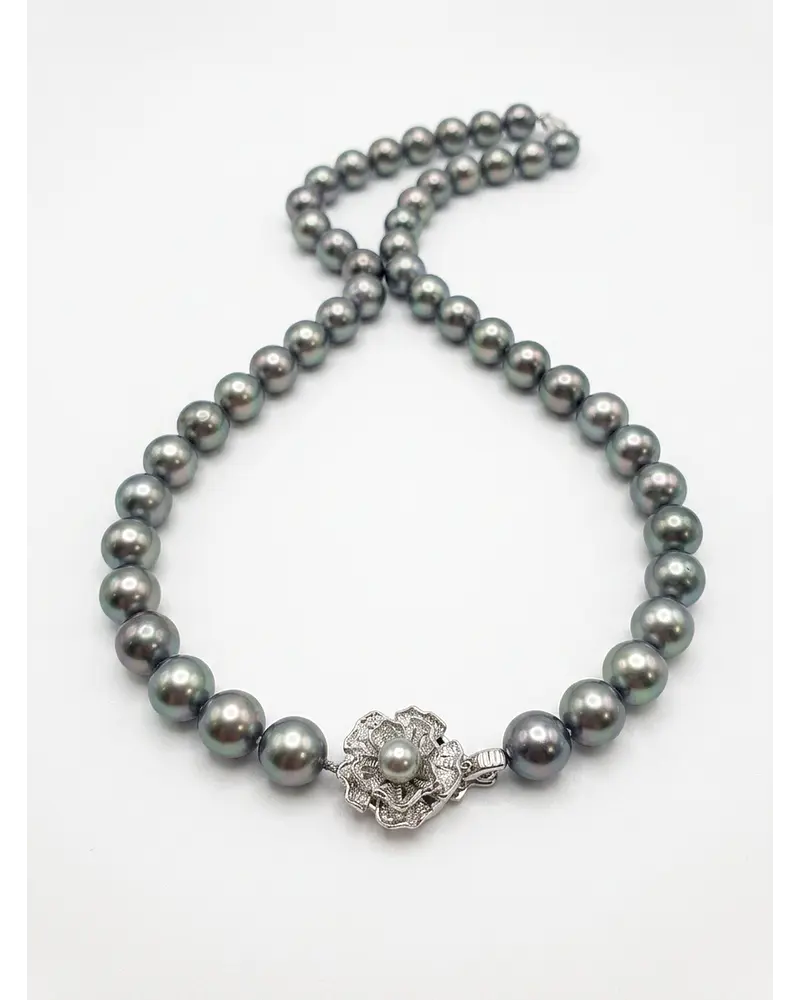 COLLAR DE PERLAS AKOYA GRIS  8. -8,5  MM 