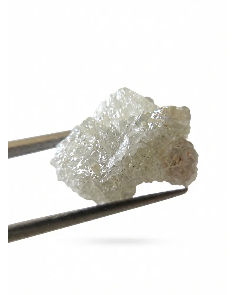 DIAMANTE EN BRUTO NATURAL ORIGEN AFRICA  COLOR BLANCO  13,60  CT  CERTIFICADO
