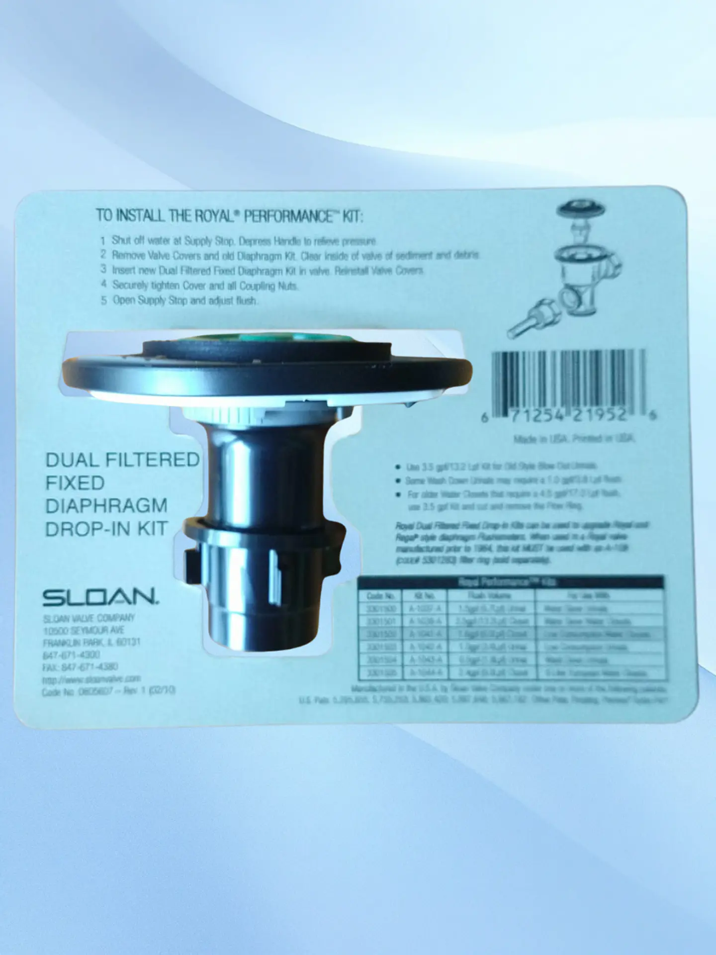 Kit de diafragma A-1041-A  2