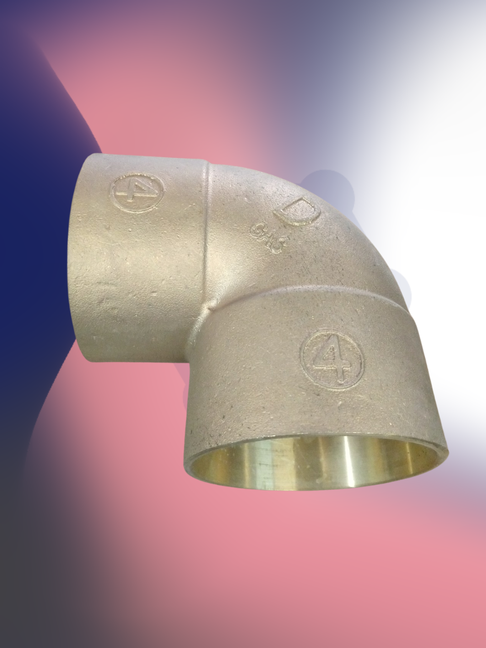 Codo Bronce 4" soldar soldar