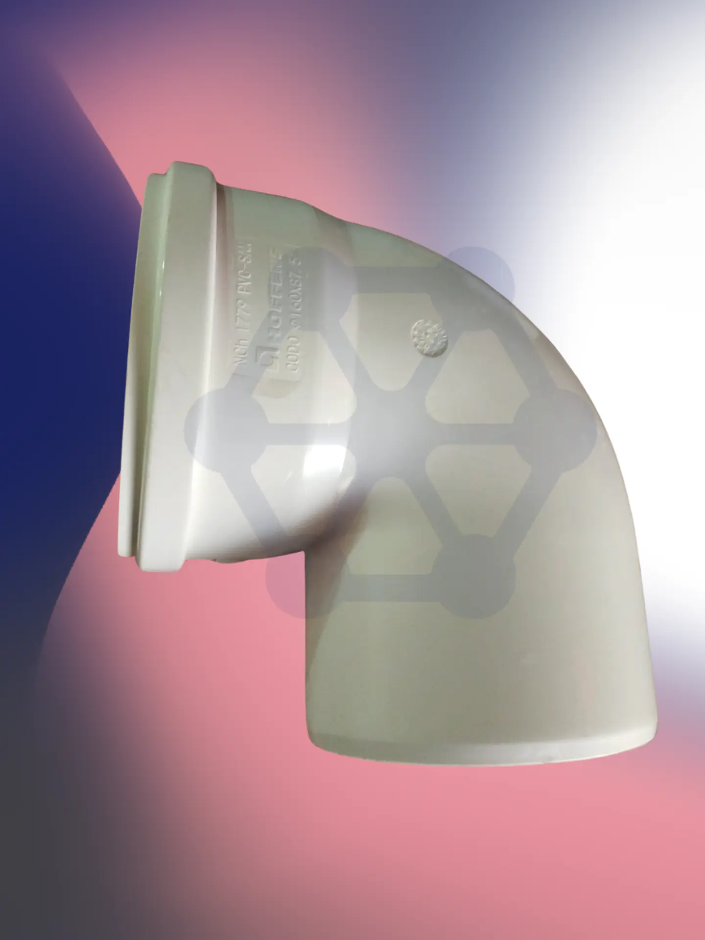 Codo PVC Sanitario blanco 1