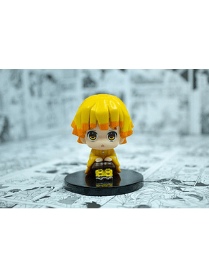 Figura De Acción Zenitsu Chibi Demon Slayer Kimetsu No Yaiba