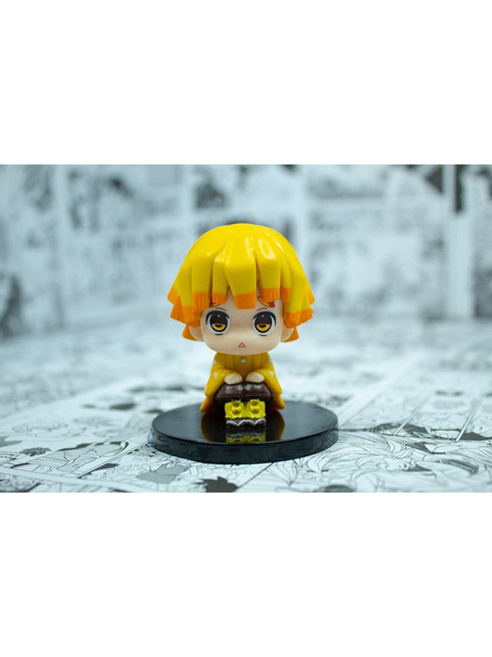 Figura De Acción Zenitsu Chibi Demon Slayer Kimetsu No Yaiba 2