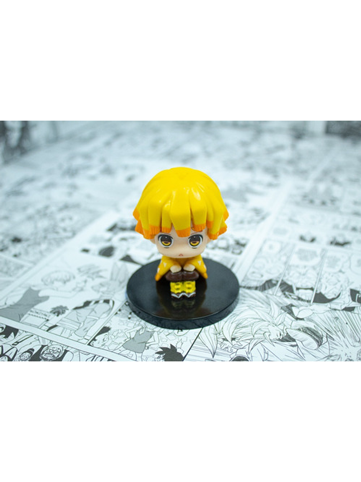 Figura De Acción Zenitsu Chibi Demon Slayer Kimetsu No Yaiba 4