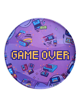 Mouse Pad Gaming Redondo Game Over Kawaii 20cm