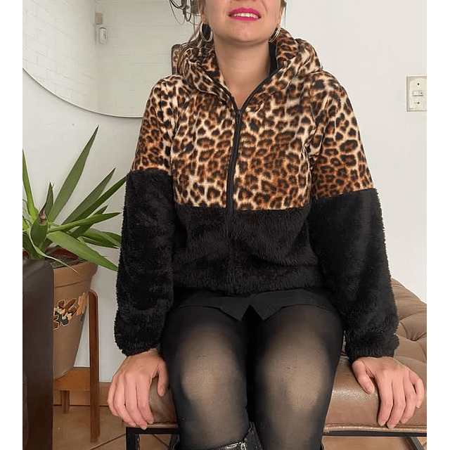 Peludo maternal leopardo black 