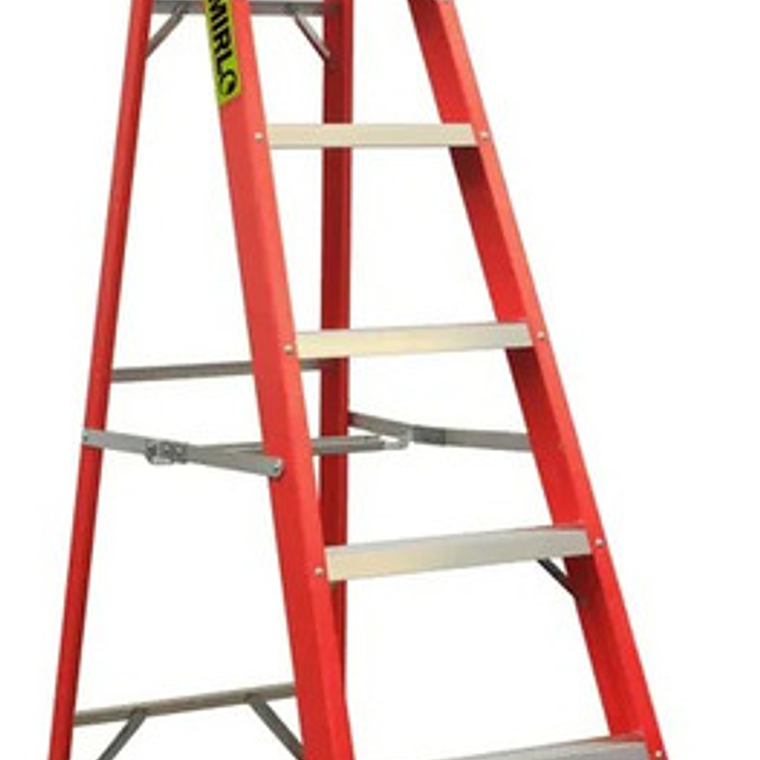 Escalera De Tijera Mirlo Fibra De Vidrio 6 Peldaños Fg05 1