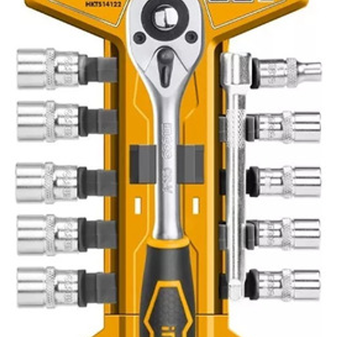 Set Dados Y Chicharra Ingco Industrial 12 Piezas 1/4  Hkts14 1