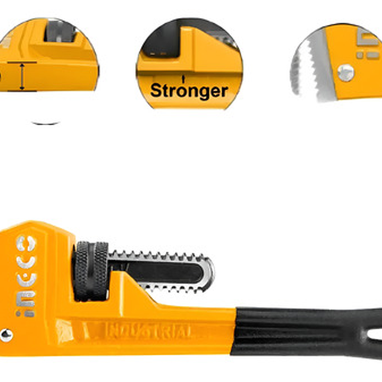 Llave De Tubo Ingco Ajustable Industrial 200mm/8  1