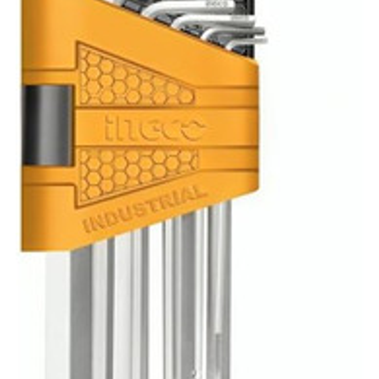 Set De 9 Llaves Allen Ingco Color Plateado 1