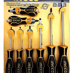 Set 8 Destornilladores Ingco Hksd0828 Indust Imantado - Smf