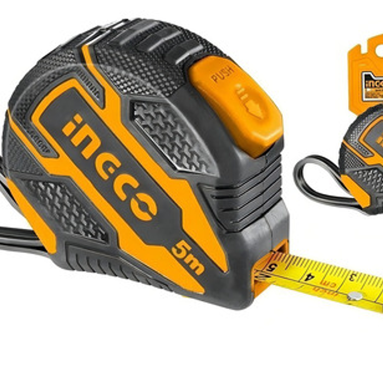 Flexometro 5 Mts Industrial Autobloqueo Cinta Amarilla Ingco 1