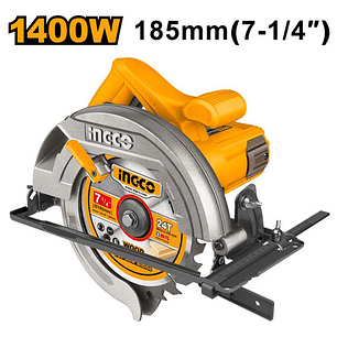 Sierra Circular Ingco Electrica Industrial 1400w 185mm Frecuencia 50/60hz