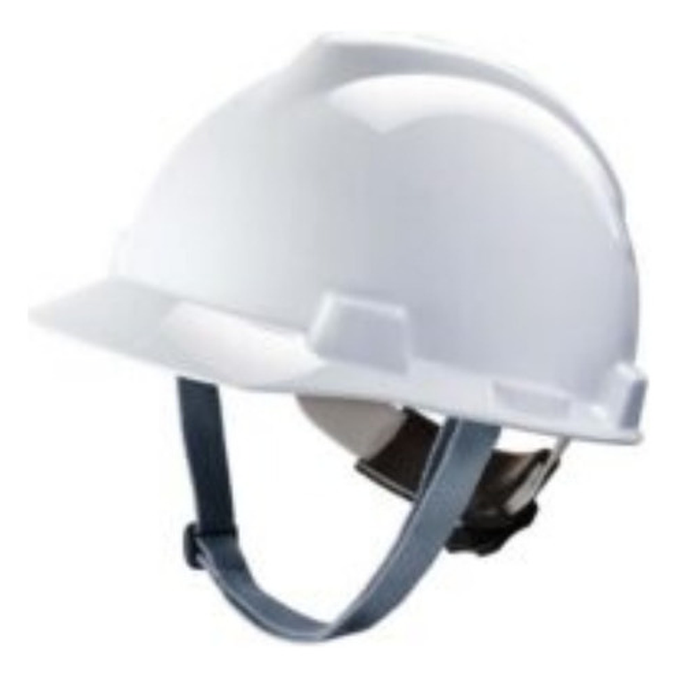 Casco V-gard Con Gorra Delantera Blanca Y Oveja Msa, Color Blanco 1