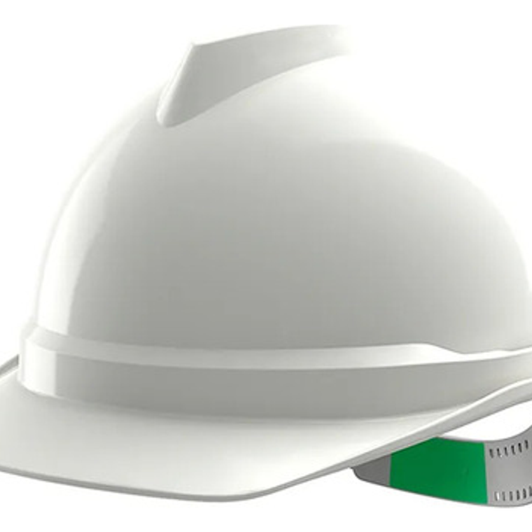 Casco V-gard Con Gorra Delantera Blanca Y Oveja Msa, Color Blanco 4