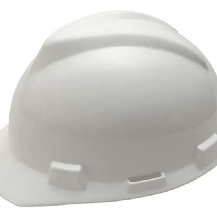 Casco V-gard Con Gorra Delantera Blanca Y Oveja Msa, Color Blanco 6