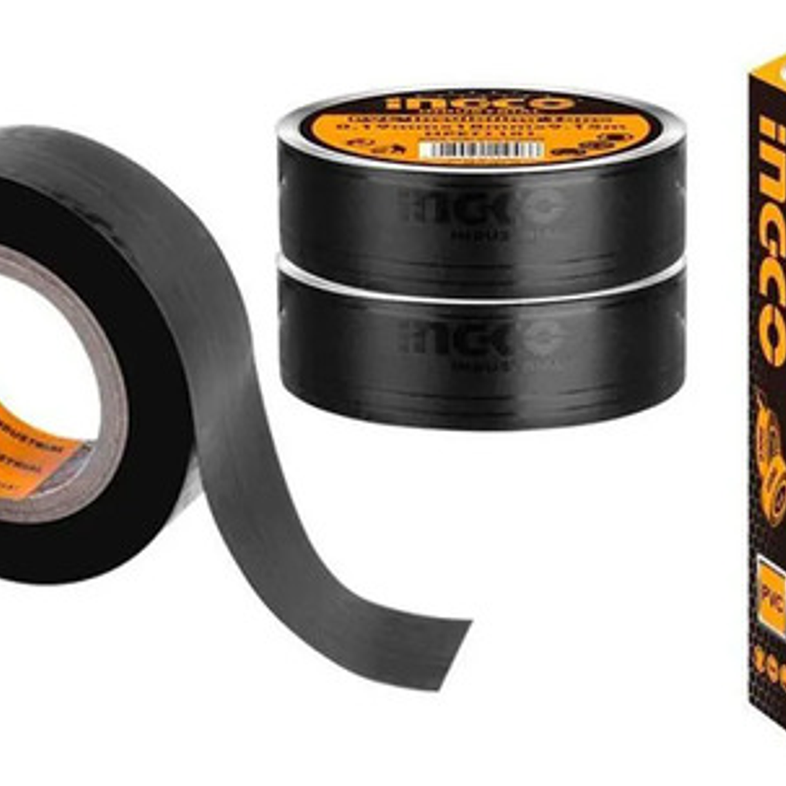 Set Cinta Aisladora 10 Piezas 18mm X 19,5m Negro Ingco 1